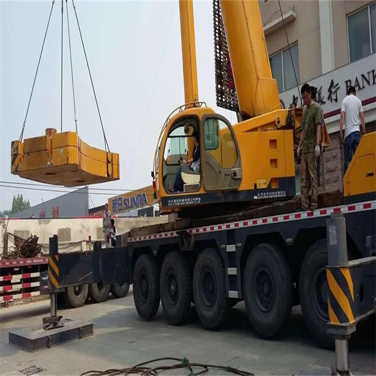 马山当地吊车出租|机器吊装|75吨|工厂搬迁服务